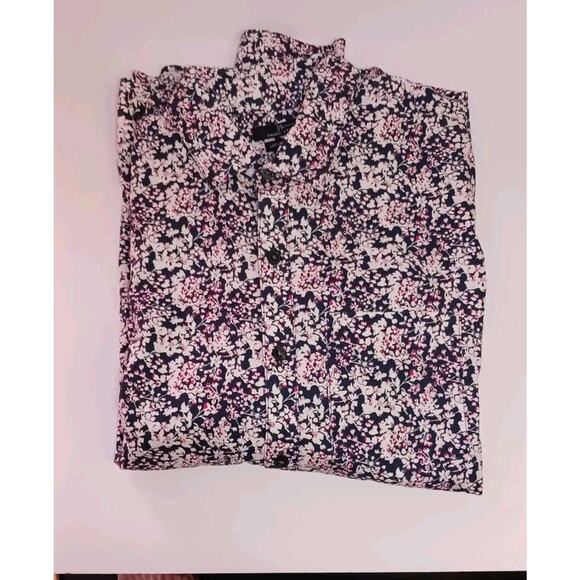 Marc Anthony Floral Button Down Long Sleeve Luxury Slim Fit Shirt Small - Picture 4 of 10